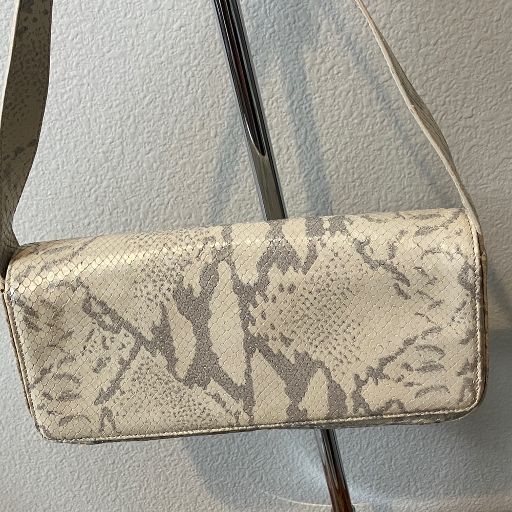 Escada Gold Python Snakeskin Look Shoulder Purse - image 2